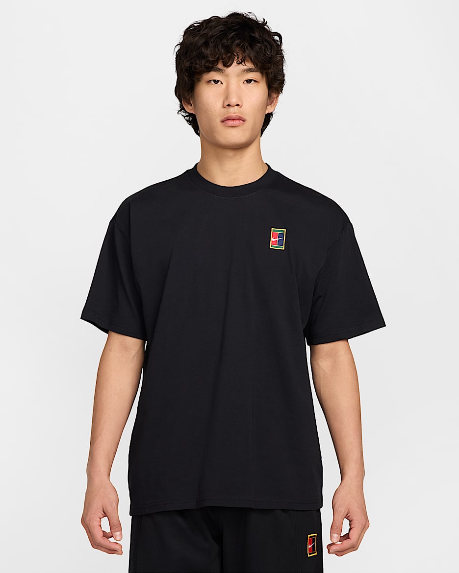 ◆Nike◆ Court Men's Max 90 Tennis T-Shirt Nike Court Max90 Tennis Tee Shirt - Black | Midwest Racquet
